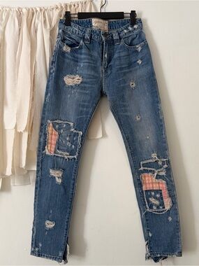 Vintage Free People Patchwork Denim
